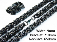 HY Wholesale Black Necklaces Bracelets Sets-HY55S0528ILR