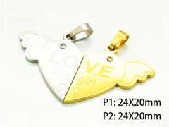 HY Wholesale Gold Color Pendants of Stainless Steel 316L-HY08P0251MF