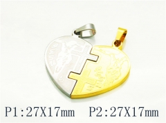 HY Wholesale Gold Color Pendants of Stainless Steel 316L-HY08P0246MD