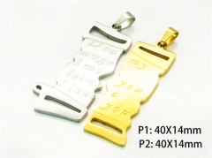 HY Wholesale Gold Color Pendants of Stainless Steel 316L-HY08P0230MY