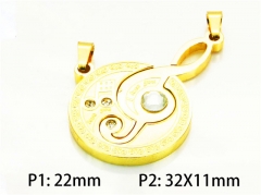 HY Wholesale Gold Color Pendants of Stainless Steel 316L-HY08P0256NG