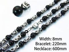 HY Wholesale Black Necklaces Bracelets Sets-HY55S0516IJU