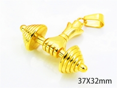 HY Wholesale Gold Color Pendants of Stainless Steel 316L-HY06P0107HJZ