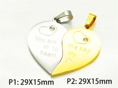 HY Wholesale Gold Color Pendants of Stainless Steel 316L-HY08P0248MA