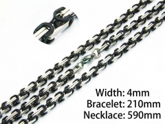 HY Wholesale Black Necklaces Bracelets Sets-HY54S0433IIT