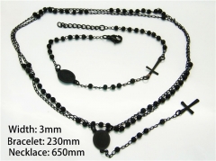 HY Wholesale Black Necklaces Bracelets Sets-HY40S0261HIL
