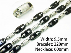 HY Wholesale Black Necklaces Bracelets Sets-HY55S0537IJV