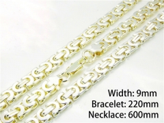 Silver color Necklaces  Bracelets Sets of Stainless Steel 316L-HY08S0263KJE