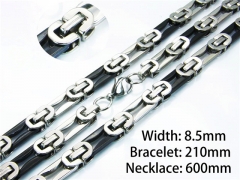 HY Wholesale Black Necklaces Bracelets Sets-HY55S0507IIQ