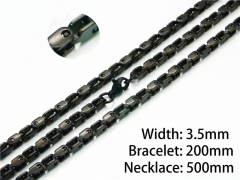 HY Wholesale Black Necklaces Bracelets Sets-HY40S0249HZL
