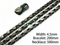HY Wholesale Black Necklaces Bracelets Sets-HY40S0252HIE