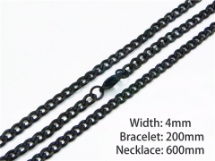 HY Wholesale Black Necklaces Bracelets Sets-HY61S0507NS