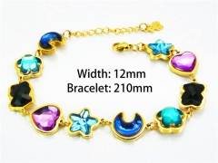 Stainless Steel 316L Bracelets (Colorful)-HY90B0220IJG