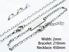 HY70S0070KLHY Wholesale Necklaces Bracelets (Steel Color)-