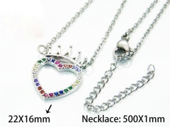 HY Wholesale Popular Crystal Zircon Necklaces (Love Style)-HY54N0601HAA