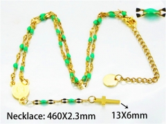 HY Stainless Steel 316L Necklaces (Religion Style)-HY76N0448OW