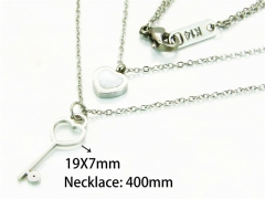 HY Stainless Steel 316L Necklaces (Love Style)-HY93N0229NS