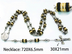 HY Stainless Steel 316L Necklaces (Religion Style)-HY55N0507HNR