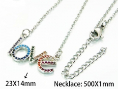 HY Wholesale Popular Crystal Zircon Necklaces (Love Style)-HY54N0591HDD