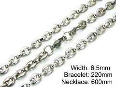 HY Stainless Steel 316L Necklaces Bracelets (Steel Color)-HY55S0250HLQ