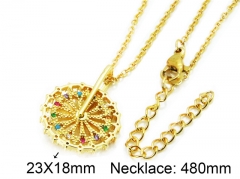 HY Wholesale Popular CZ Necklaces-HY54N0228OL
