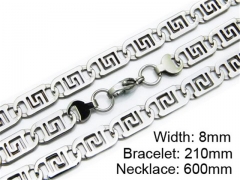 HY Stainless Steel 316L Necklaces Bracelets (Steel Color)-HY55S0143H60