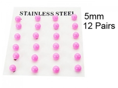 HY Stainless Steel 316L Ball Earrings-HY70E0525HJS