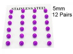 HY Stainless Steel 316L Ball Earrings-HY70E0530HJV