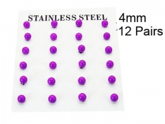 HY Stainless Steel 316L Ball Earrings-HY70E0529HIX