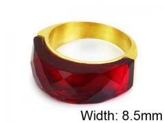 HY Stainless Steel 316L Lady Gemstone Rings-HY17R0199HNZ