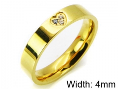 HY Stainless Steel 316L Lady Small-Crystal Rings-HY06R0306LL