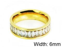 HY Stainless Steel 316L Lady Small-Crystal Rings-HY14R0507HEE