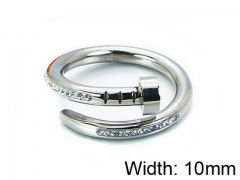HY Stainless Steel 316L Lady Small-Crystal Rings-HY14R0376OW