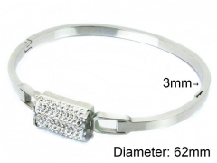 HY Wholesale Stainless Steel 316L Bangle(Crystal)-HY80B0853HLS