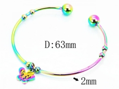 HY Jewelry Wholesale Stainless Steel 316L Bangle (Colorful)-HY58B0433KLS