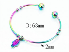 HY Jewelry Wholesale Stainless Steel 316L Bangle (Colorful)-HY58B0423KLY