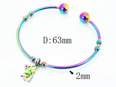 HY Jewelry Wholesale Stainless Steel 316L Bangle (Colorful)-HY58B0432KLG