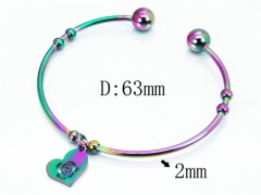 HY Jewelry Wholesale Stainless Steel 316L Bangle (Colorful)-HY58B0436KLV