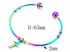 HY Jewelry Wholesale Stainless Steel 316L Bangle (Colorful)-HY58B0409KLQ