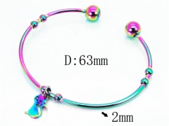 HY Jewelry Wholesale Stainless Steel 316L Bangle (Colorful)-HY58B0431KLR