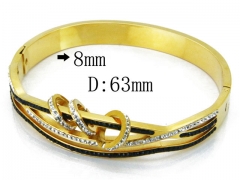 HY Wholesale Stainless Steel 316L Bangle(Crystal)-HY80B0941IHF