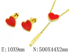 HY Wholesale jewelry Heart shaped Set-HY59S1314OR