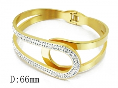 HY Wholesale Stainless Steel 316L Bangle(Crystal)-HY19B0002IIW