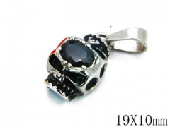 HY Stainless Steel 316L Skull Pendant-HYC73P0047LZ