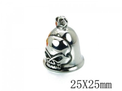 HY Stainless Steel 316L Skull Pendant-HYC27P1695HIS
