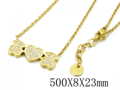 HY Stainless Steel 316L Necklaces (Bear Style)-HY90N0152IJC