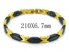HY Stainless Steel 316L Bracelets (Ceramics Health)-HY36B0175IOW