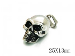 HY Stainless Steel 316L Skull Pendant-HYC45P0109NL