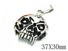 HY Stainless Steel 316L Skull Pendant-HYC45P0017NC