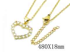 HY Wholesale 316L Stainless Steel Lover Necklace-HY54NE0402NL